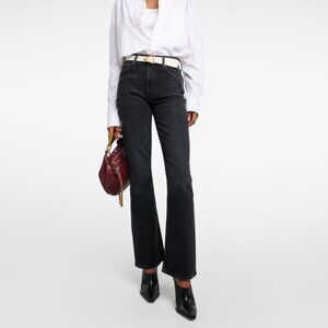 Agolde NWT Womens Sz 31 Black Nico High Rise Boot Cut Jeans Hotline Stretch
